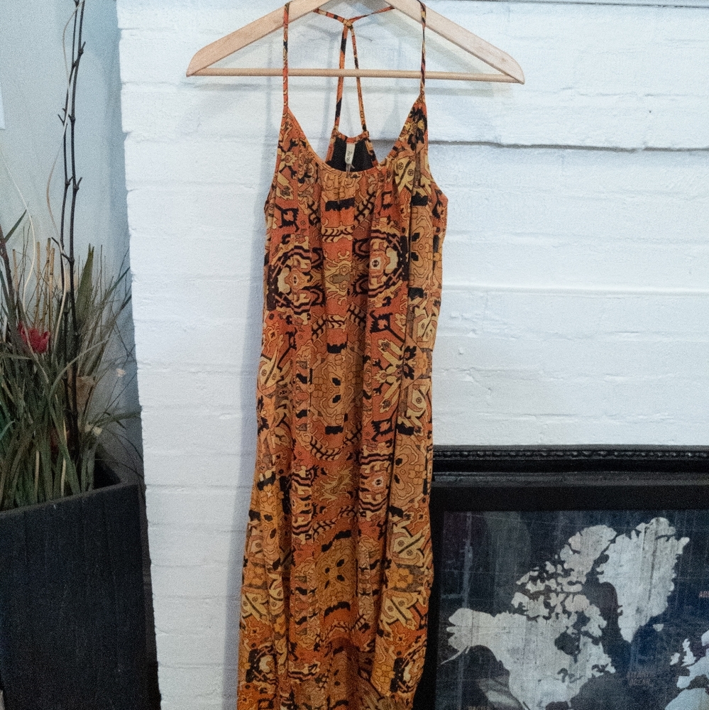 Truth NYC Orange Print Women's Dress Size S